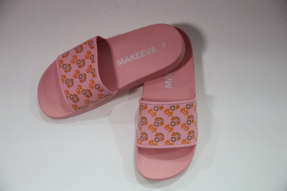 MM  Monogram Flip Flop Slides.