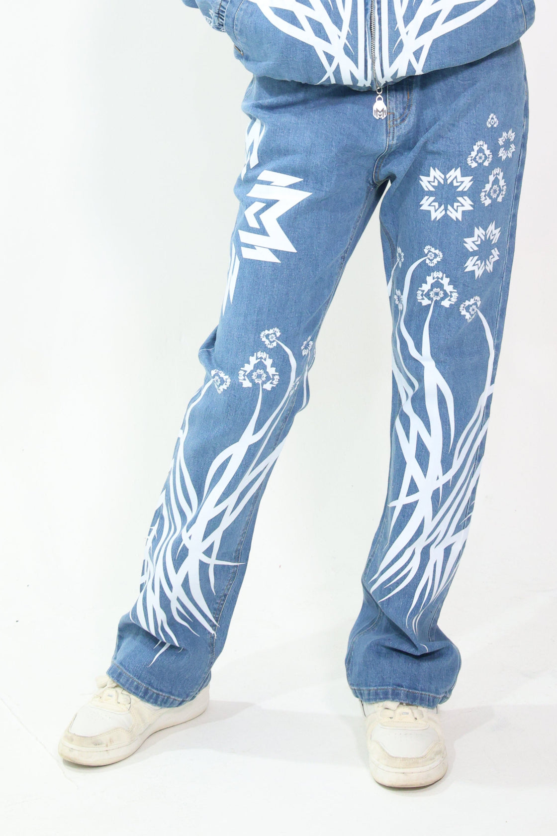 MM Orion202  Stonewashed  Denim Trumpet Pants