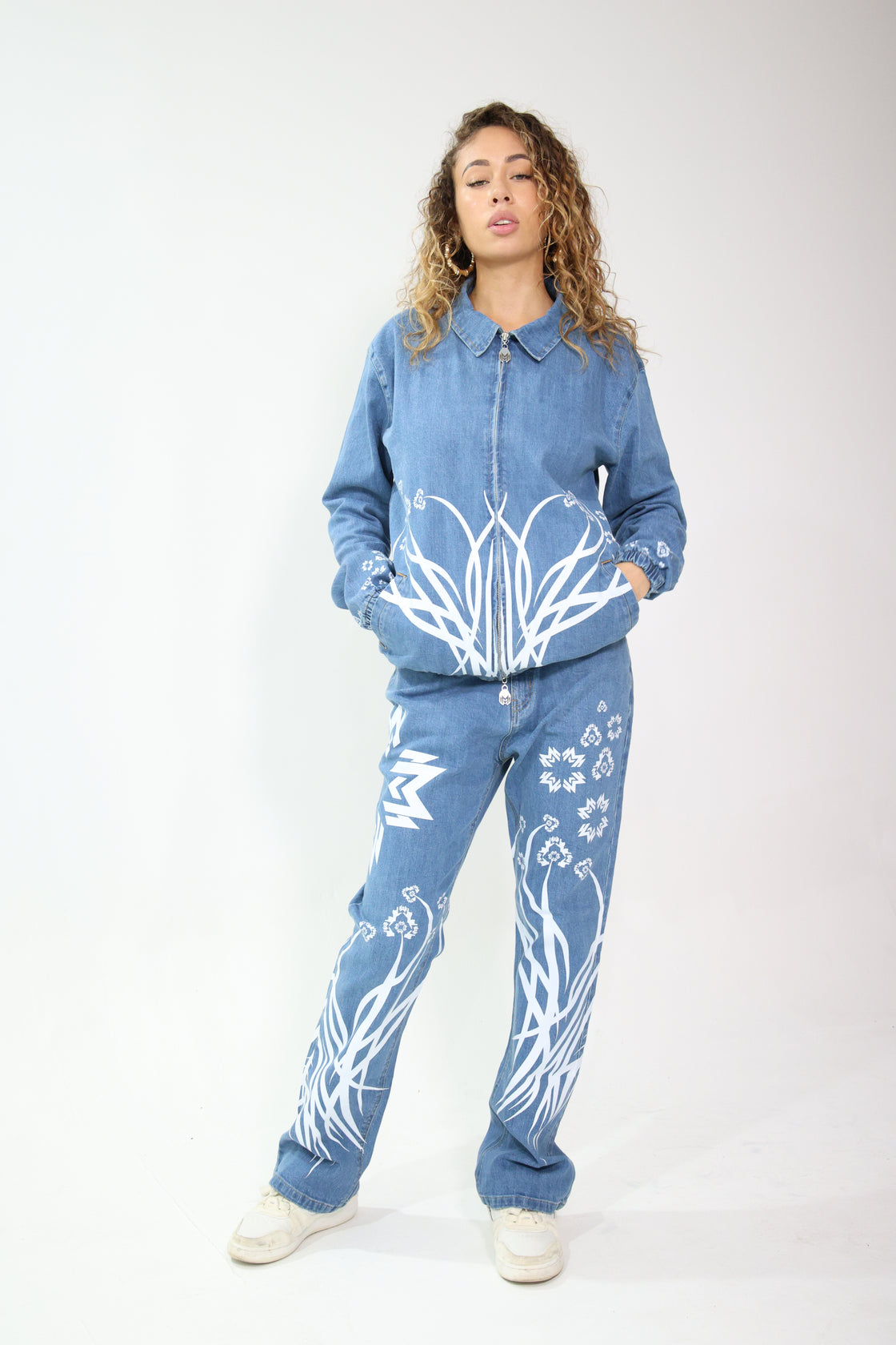 MM Orion202  Stonewashed  Denim Trumpet Pants