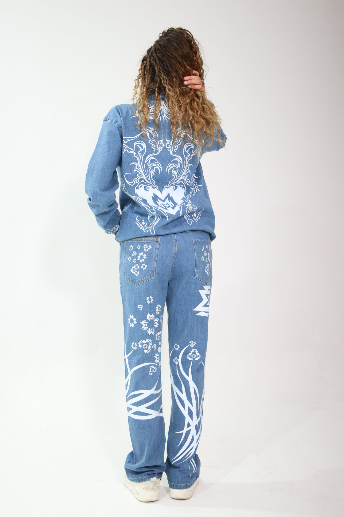 MM Orion202  Stonewashed  Denim Trumpet Pants