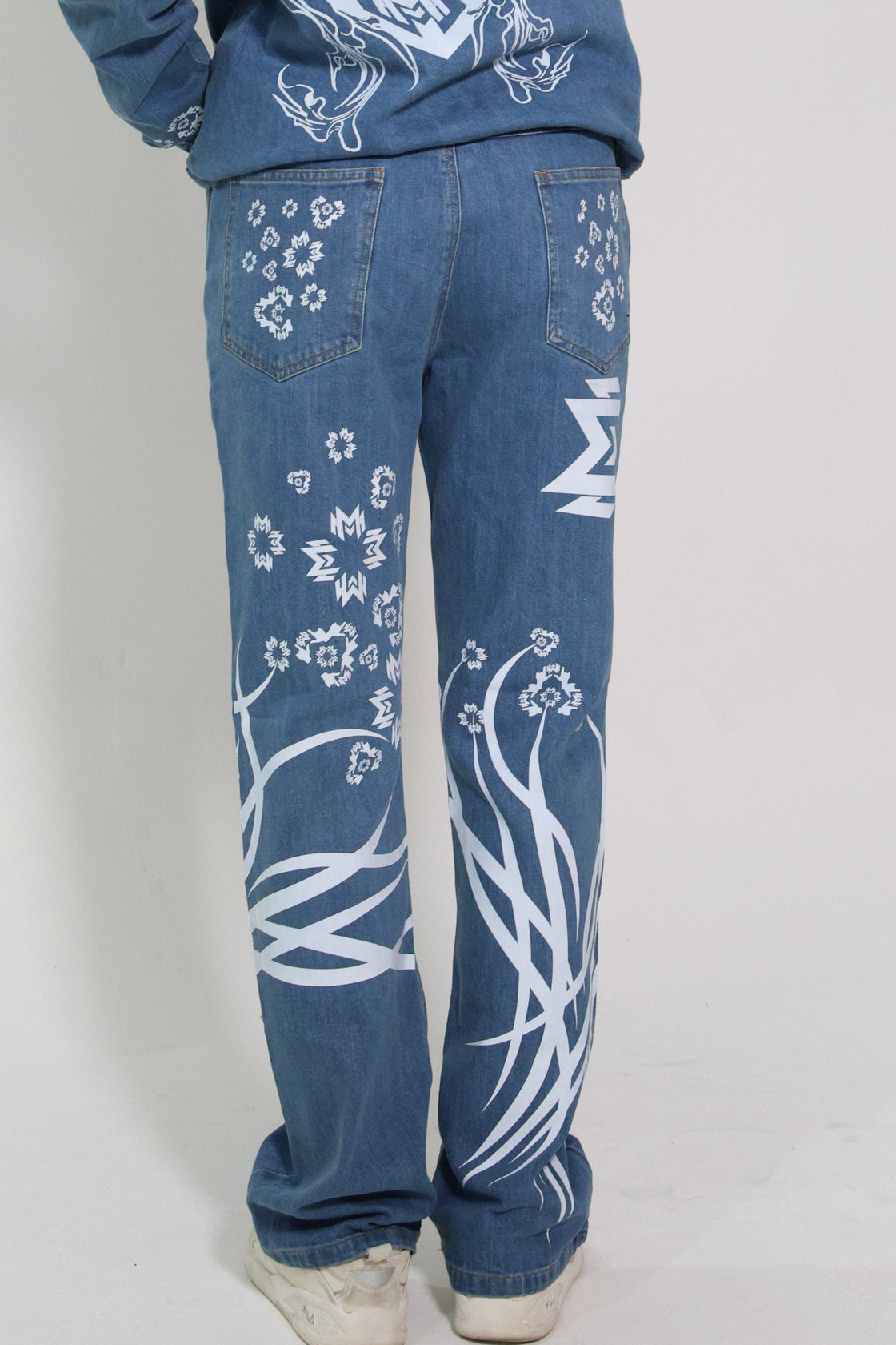 MM Orion202  Stonewashed  Denim Trumpet Pants