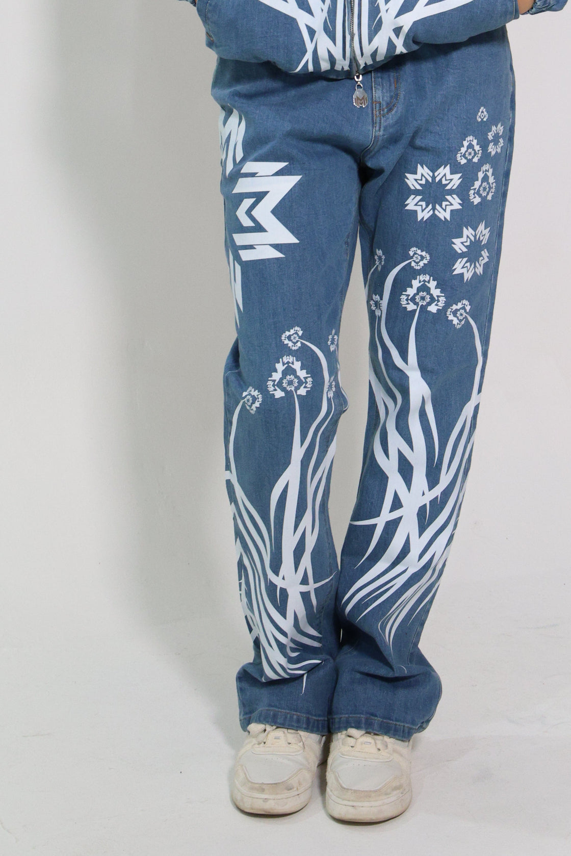 MM Orion202  Stonewashed  Denim Trumpet Pants